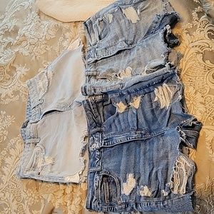 Denim shorts bundle (AE and A&F) size 12